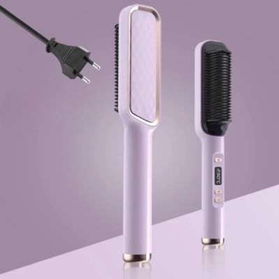 Brosse chauffante candy gris violet 