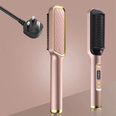 Brosse chauffante candy rose doré