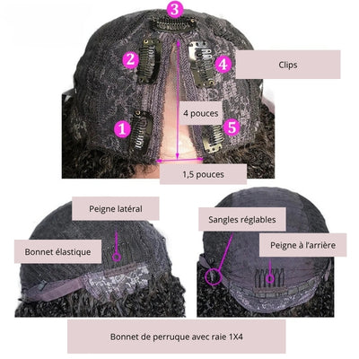 Perruque afro clips