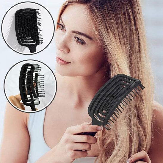 Brosse à cheveux en poils et nylon